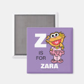 Z ist für Zoe | Name hinzufügen Magnet (Vorderseite/Rückseite)