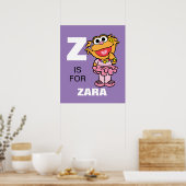 Z ist für Zoe | Name hinzufügen Poster (Küche)