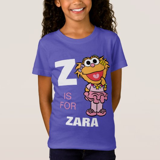 Z ist für Zoe | Name hinzufügen T-Shirt (Vorderseite)