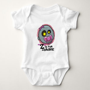 "Z" ist für Zombie mit Schnuller (Mädchen) Strampl Baby Strampler