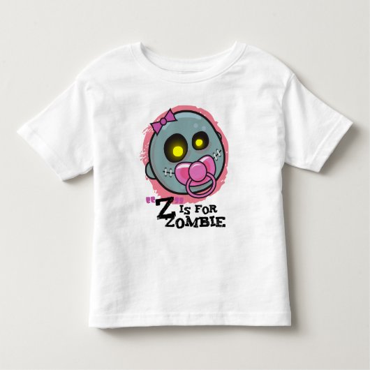 "Z" ist für Zombie w/Schnuller Girls Toddler T-Shi Kleinkind T-shirt (Vorderseite)
