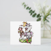 Z ist für ZOO - Alphabet Art Postkarte (Stehend Vorderseite)