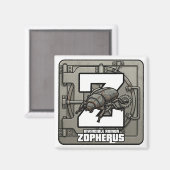 Z ist für Zopherus (Panzerkäfer) – GTA-Stil-ABC Magnet (Vorderseite/Rückseite)