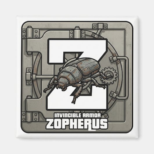 Z ist für Zopherus (Panzerkäfer) – GTA-Stil-ABC Magnet (Vorne)