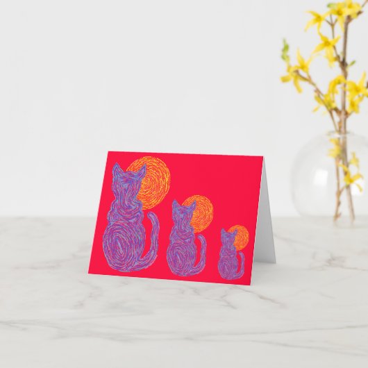 Z-Katze und die Mond-blaue Karte (Gelbe Blume)