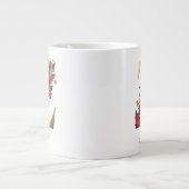 Z Letter Gold Monogram Lila Yellow Floral Jumbo-Tasse (Vorderseite)