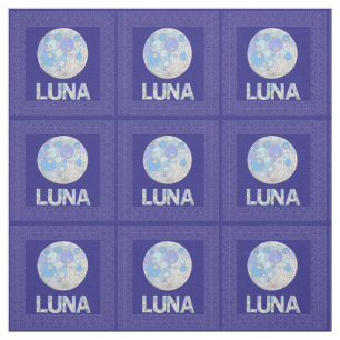 Z Luna der Vollmondblauer und lila RaumGeek Stoff