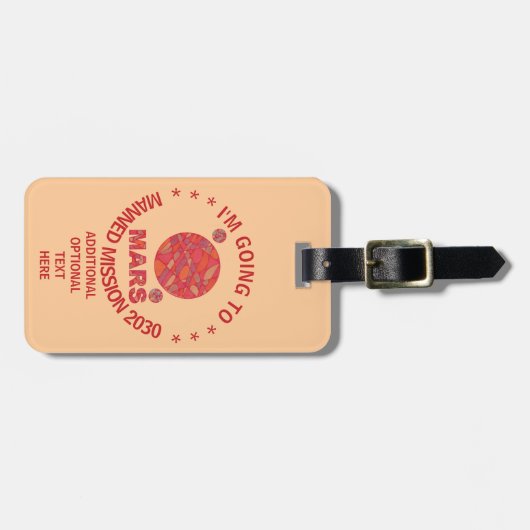 Z Mars Der Rote Planet Weltraum - Essentials Gepäckanhänger (Vorderseite horizontal)