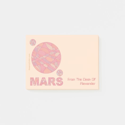 Z-MarsGeek die roter Planeten-personalisierten Post-it Klebezettel (Vorderseite)