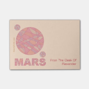 Z-MarsGeek die roter Planeten-personalisierten Post-it Klebezettel