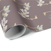Z Monogram Floral Wrapping Paper Geschenkpapier (Rolleneckpunkt)