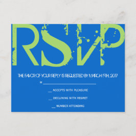 Z Monogram Initials Bar Bat Mitzvah Reply Card RSVP Karte