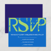 Z Monogram Initials Bar Bat Mitzvah Reply Card RSVP Karte (Vorne/Hinten)