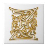 Z Monogram "Irish Gold" Keramik Tile Fliese (Vorderseite)