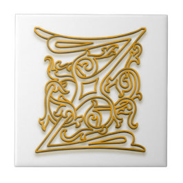 Z Monogram "Irish Gold" Keramik Tile Fliese