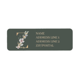 Z Monogramm Floral Personalisiert