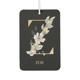 Z Monogramm Floral Personalisiert Autolufterfrischer