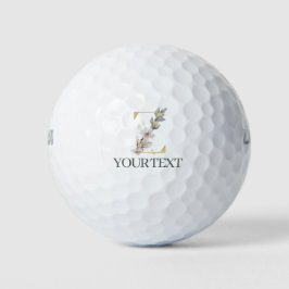Z Monogramm Floral Personalisiert Golfball