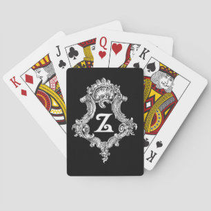 Z Monogramm-Initiale Spielkarten
