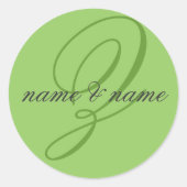 Z Monogramm Runder Aufkleber (Vorderseite)