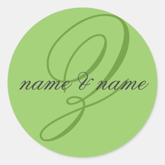 Z Monogramm Runder Aufkleber (Vorderseite)