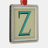Z MONOGRAMM SCHREIBEN ORNAMENT AUS METALL (Rechts)