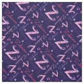 Z Monogramm und personalisierter Name Zabrina Gewe Stoff (Muster)