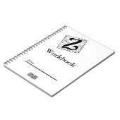 Z Monogramm Workbook black and white Notizblock (Linke Seite)