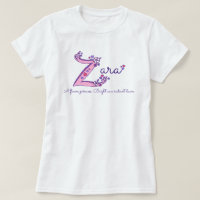 Z-Namensbedeutungs-Monogramm-Shirt Zara Mädchens