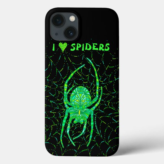 Z Neon Green Spider Spooky Arachnid Halloween Spaß Case-Mate iPhone Hülle (Rückseite)