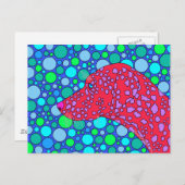 Z Niedlicher Dalmatiner Pop Art Postkarte (Vorne/Hinten)