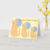 Z Orange Cat and the Moon Funny Vathday Karte (Gelbe Blume)