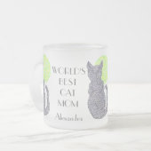 Z personifizieren die Katzen-Mama-Kaffeetasse Mattglastasse (Vorderseite Links)