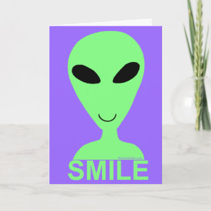 Z Smile It's Your Birthday Happy Alien Greeting Karte