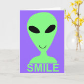 Z Smile It's Your Birthday Happy Alien Greeting Karte (Gelbe Blume)