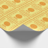 Z Sol Sun Space Geek Gelb und Orange Star Geschenkpapier (Ecke)