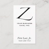 Z - Zapfino Visitenkarte (Vorderseite)