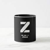 Z(Zulu) NATO Phonetischer Alphabet & Morse Code Tasse (Zentrum)