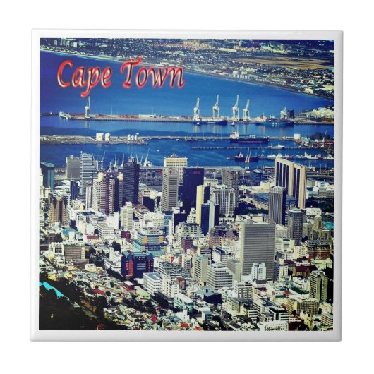 ZA008 CAPE TOWN, Aerial View, Südafrika, Fliese (Vorderseite)