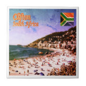 ZA009 CLIFTON, Panorama, Südafrika, Fliese (Vorderseite)