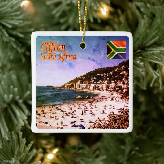 ZA009 CLIFTON, Panorama, Südafrika, Keramikornament (Baum)