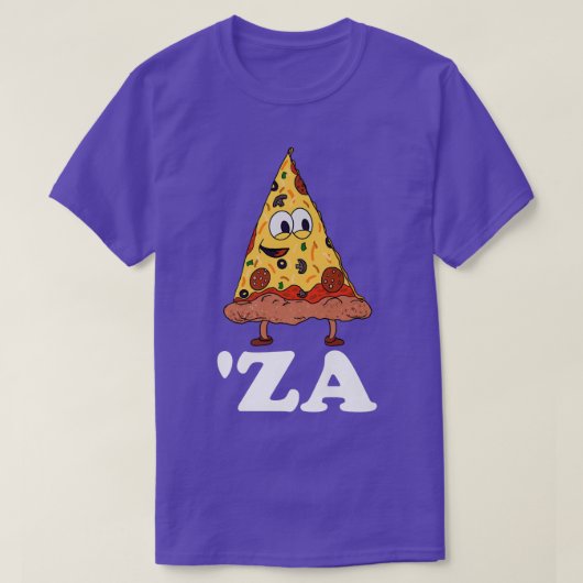 Za Pizza Slang za Funny Slice Pizza Abbreviati T-Shirt (Design vorne)