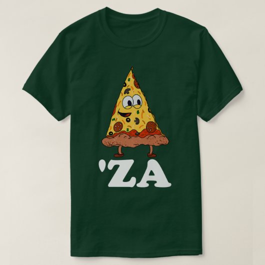 Za Pizza Slang 'Za - Funny Slice von Pizza Abbrevi T-Shirt (Design vorne)