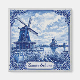 Zaanse Schans Delft Blue style magnet