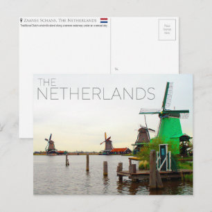 Zaanse Schans, Niederlande Reise-Postkarte Postkarte