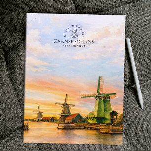 Zaanse Schans Niederlande Windmühlen Reise Postkarte