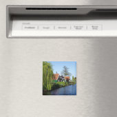 Zaanse Schans Niederländische Holzhäuser in Grün u Magnet (In Situ (Geschirrspüler))