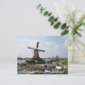 Zaanse Schans Windmill Postcard Postkarte (Stehend Vorderseite)
