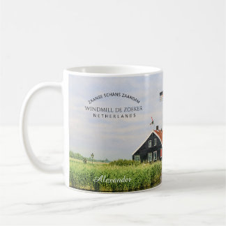   Zaanse Schans Windmill Watercolor Dutch Kaffeetasse