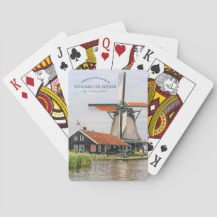 Zaanse Schans Windmühle Aquarell Niederländisches  Spielkarten